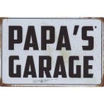 Wandbord -  Papa’s Garage, Nieuw