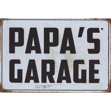 Wandbord -  Papa’s Garage, Nieuw