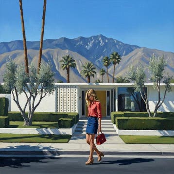 Le Yack - Sunday Walk in Palm Springs - Hand-signed, Antiek en Kunst