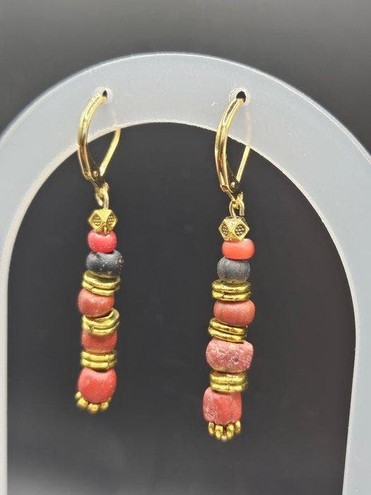 Oud-Romeins, Keizerrijk Faience Oude parels worden gebruikt, Bijoux, Sacs & Beauté, Bijoux anciens