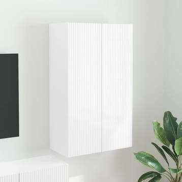 vidaXL TV Wandkast 59,5 x 31 x 100 cm Hoogglans wit Bewerkt, Verzenden