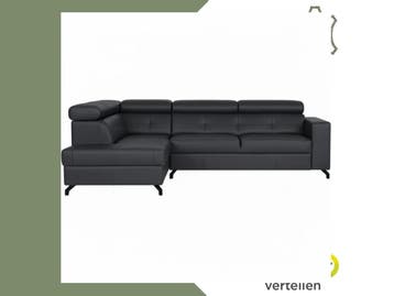 Leren hoekbank Nova - 2.5-zits arm rechts + Longchair arm, Antiek en Kunst, Ophalen of Verzenden