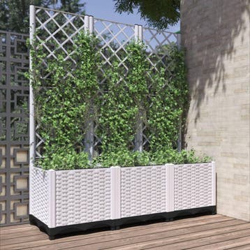 vidaXL Plantenbak Wit 120 x 40 x 136 cm, Verzenden, Nieuw