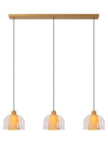 Hanglamp Lucide GUNHILD -  - 3xE27 - Transparant -, Verzenden
