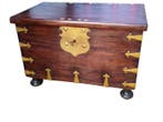 Opbergkoffer - koloniaal Hollands Batavia V.O.C - Mahonie,, Antiek en Kunst