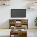 vidaXL TV Kast met lade Oud Hout 100 x 36 x 49,5 cm Bewerkt, Verzenden, Nieuw