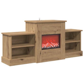 vidaXL Elektrische haard Artisanaal eiken 110 x 30 x 50 cm, Verzenden, Nieuw