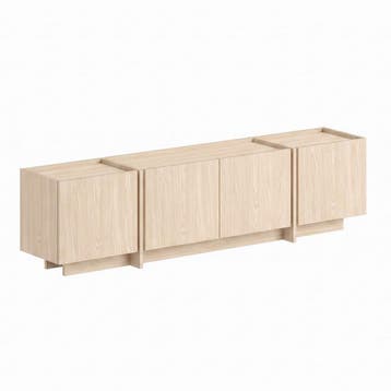 Evila TV-meubel - Houtkleurig - Nieuw/Ongebruikt - Melamine, Verzenden, 150 tot 200 cm, Nieuw, Scandinavisch