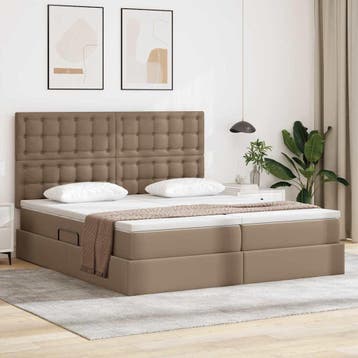 vidaXL Opbergbed met matras Cappuccino 180 x 200 cm, Verzenden