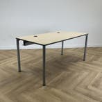 Eromes schooltafel / computertafel 160x80 cm, ahorn - grijs, Gebruikt