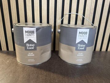 Veiling - 2x Mood Paints Beton Look Clay Brown 2,5L – Muur, Bricolage & Construction