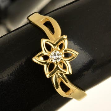 Bague - 18 carats Or jaune Diamant (Naturelle), Bijoux, Sacs & Beauté