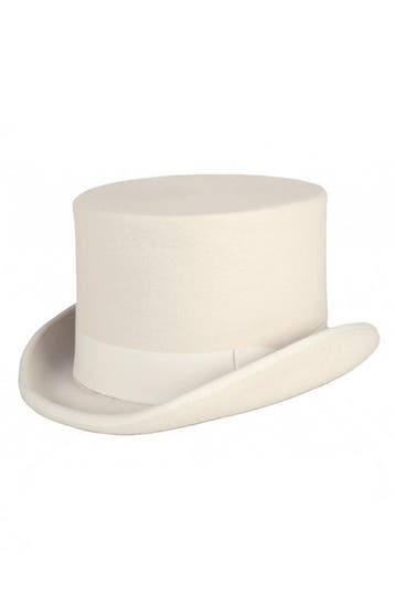 KIMU® Luxe Hoge Hoed Wit Hoog Model 61 100% Wol Heren Man Ge, Ophalen of Verzenden, Nieuw