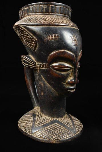 Antropomorfe Cup - Kuba - DR Congo, Antiquités & Art