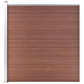 vidaXL Schutting 175x186 cm HKC bruin, Verzenden, Nieuw