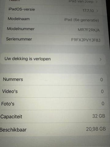 Apple - iPad 6th generation 32GB iPod, Nieuw