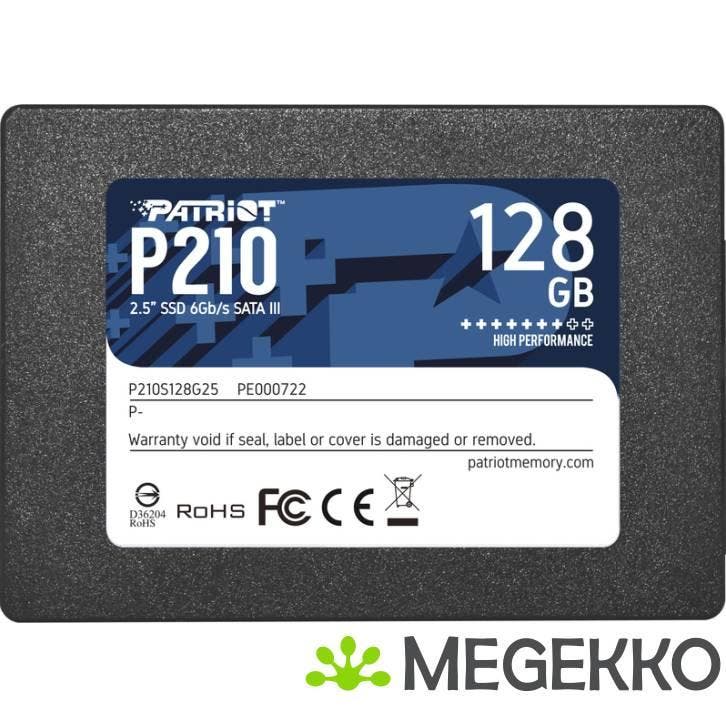 Patriot Memory P210 2.5  128 GB SATA III SSD, Computers en Software, Harde schijven, Nieuw, Verzenden