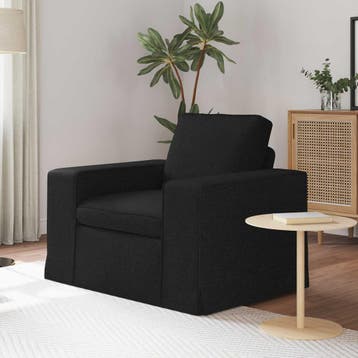 vidaXL bank / zetel Zwart 103 x 80 x 82 cm Stof, Verzenden