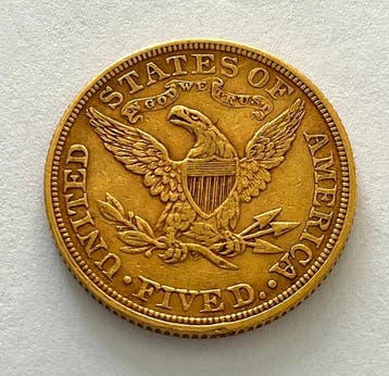Verenigde Staten. 5 Dollars 1880 - Liberty Head