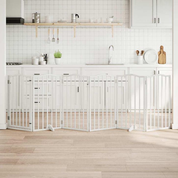 vidaXL Hondenhek inklapbaar met deur 6 panelen 300 cm, Dieren en Toebehoren, Hondenbenches, Nieuw, Verzenden