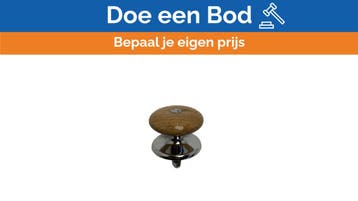 Bieden: Teak Wood Marine Knob with Polished Chrome - Durabl, Watersport en Boten, Ophalen of Verzenden, Nieuw