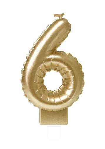 Kaars Folie Ballon Goud 6 10cm, Verzenden