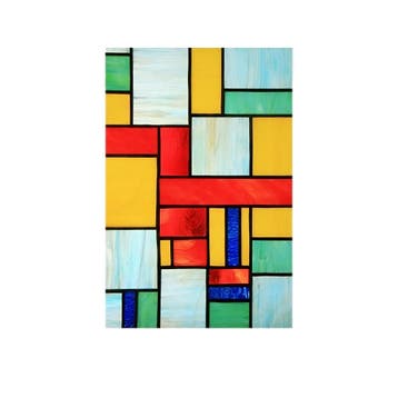 Raamfolie Glas In Lood Zelfklevend Gekleurd 60x120, Verzenden