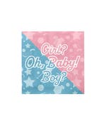 Napkins Gender reveal, Hobby en Vrije tijd, Feestartikelen, Verzenden, Nieuw