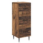 vidaXL Ladekast Oud hout 33 x 34,5 x 89,5 cm Bewerkt hout, Huis en Inrichting, Verzenden, Nieuw