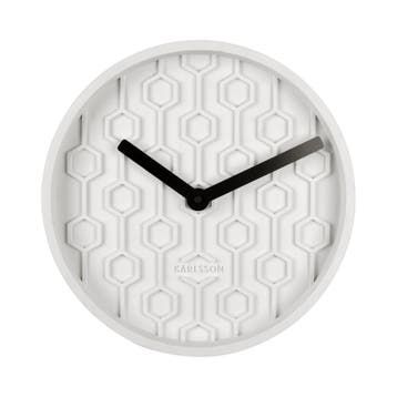 Karlsson Wandklok Honeycomb wit | Retourdeal 24% korting, Verzenden, Nieuw