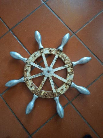 Ship/boat wheel - Aluminium, IJzer - Vintage helm van