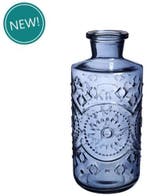 Gekleurde glazen fles berlin dark blue ook geschikt als