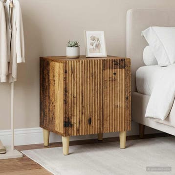 vidaXL Nachtkastje 2 st Oud hout 43 x 34,5 x 50 cm Bewerkt, Verzenden