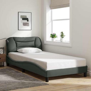 vidaXL Bedframe zonder matras Hvar 100x200 cm stof, Verzenden, Nieuw