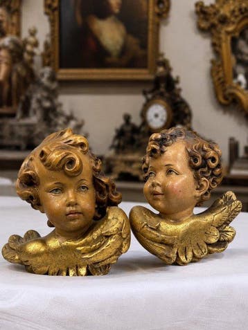 Peter Moroder (ANRI) - Sculpture, Teste di putti - Val