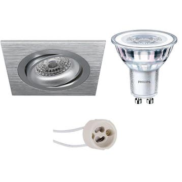 LED Spot Set 3W - Kantelbare Vierkante Inbouwspot met GU10 F, Verzenden, Nieuw