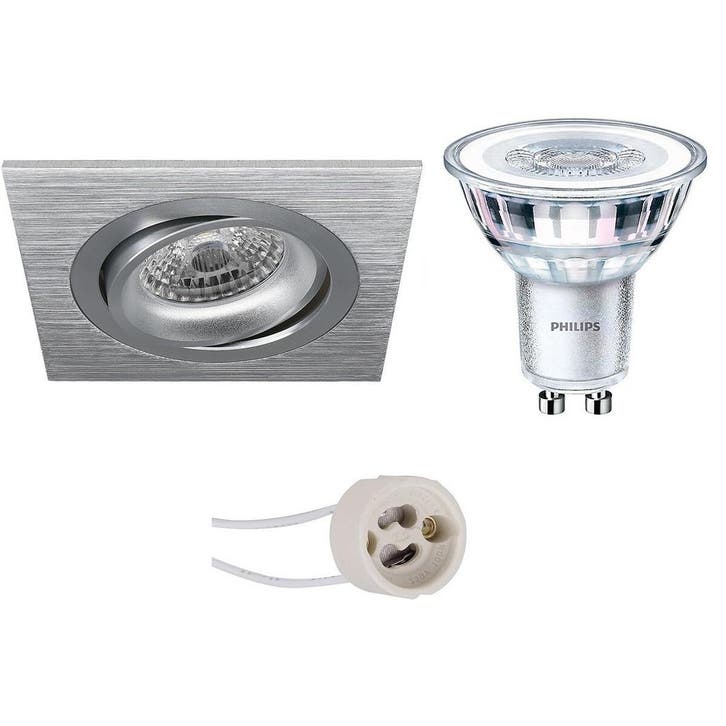 LED Spot Set 3W - Kantelbare Vierkante Inbouwspot met GU10 F, Maison & Meubles, Lampes | Spots, Envoi