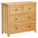 vidaXL Ladekast 80x33,5x75 cm massief eikenhout, Verzenden