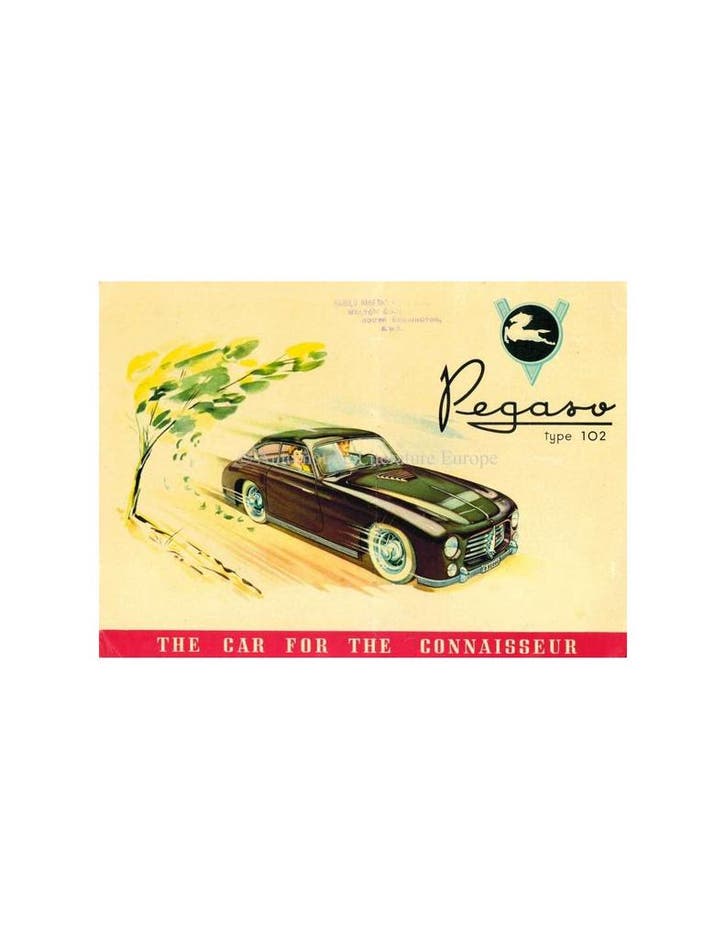 1952 PEGASO Z-102 BROCHURE ENGELS, Boeken, Auto's | Folders en Tijdschriften, Ophalen of Verzenden