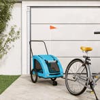 vidaXL Hondenfietstrailer oxford stof en ijzer blauw, Dieren en Toebehoren, Verzenden, Nieuw