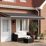 vidaXL Handmatig uitschuifbare luifel Antracietkleurig 4 ×, Tuin en Terras, Verzenden, Nieuw