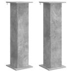 vidaXL Plantenstand 2 pcs Betongrijs 30,5 x 30 x 100,5 cm, Verzenden, Nieuw