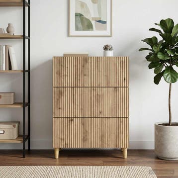 vidaXL Ladekast 66 x 34,5 x 90 cm Bewerkt hout Artisanaal, Verzenden, Nieuw