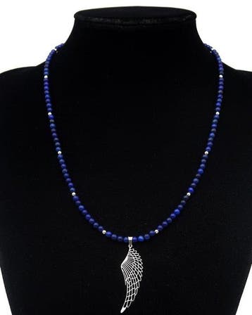 Lapis lazuli - Engelvleugel-ketting – Beschermengel –