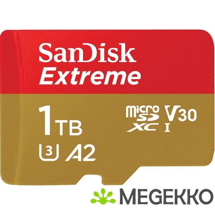 SanDisk Extreme 1TB MicroSDXC Geheugenkaart, Computers en Software, Overige Computers en Software, Nieuw, Verzenden