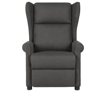 Verstelbare fauteuil donkergrijs | Tweede kansje | OP = OP, Huis en Inrichting, 125 tot 150 cm, Verzenden, Zo goed als nieuw, Stof