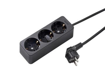 Martin Kaiser 3-Weg Geaard Stopcontact Met 3M Kabel Zwart, Doe-het-zelf en Bouw, Elektriciteit en Kabels, Verzenden, Nieuw