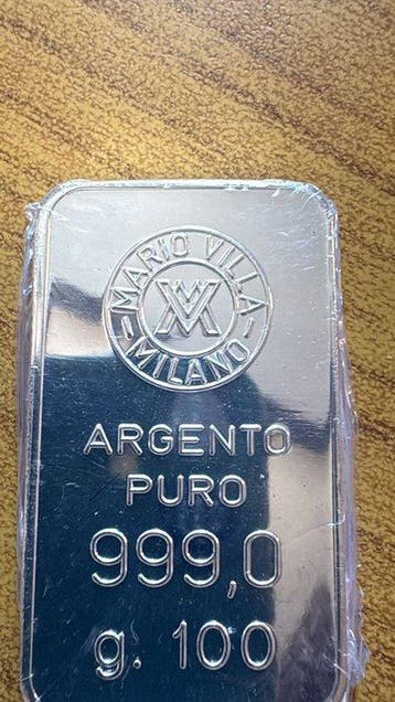 100 grammes - Argent .999 - Mario Villa Milano - Scellé &
