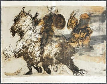Claude Weisbuch (1927-2014) - Don Quichotte et Sancho Panza, Antiek en Kunst