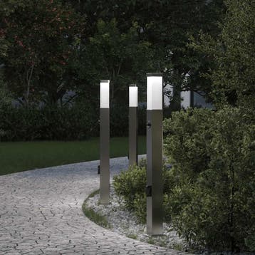 vidaXL Bolderverlichting met sensor en stopcontact 3 stuks, Verzenden, Nieuw